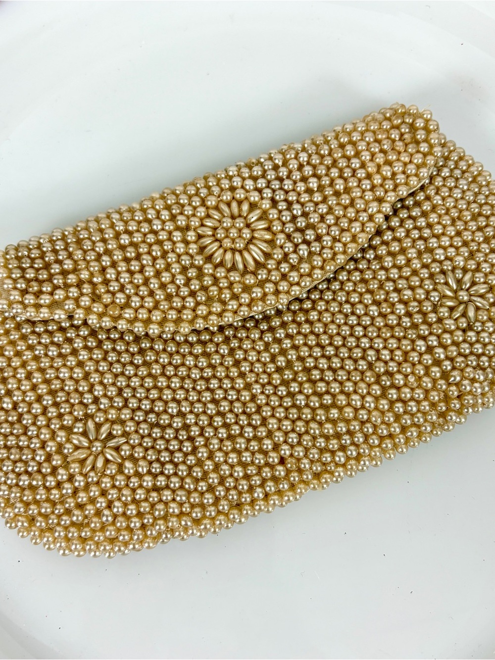 Made in Taiwan Beaded Change Purse, Mini Clutch